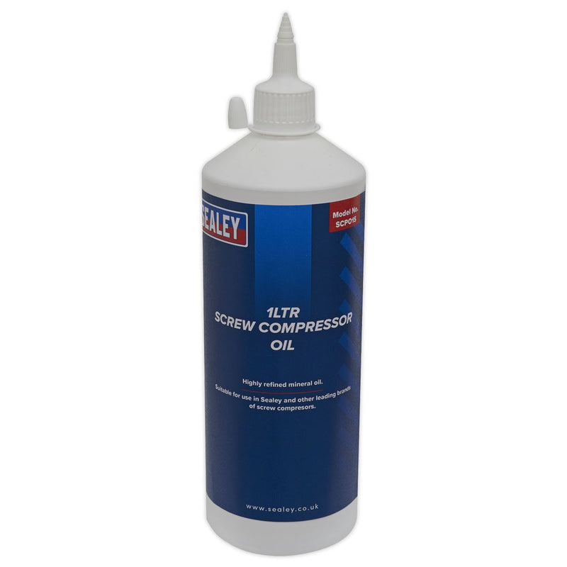 Sealey Screw Compressor Oil 1ltr SCPO1S Sealey  - Dynamic Drive