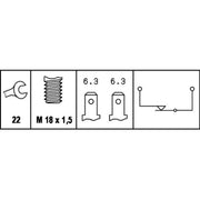 Hella Reverse Light Switch Connectors fits Opel Ascona B 1975-1981 1.6 2.0