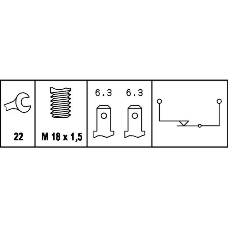 Hella Reverse Light Switch Connectors fits Opel Ascona B 1975-1981 1.6 2.0