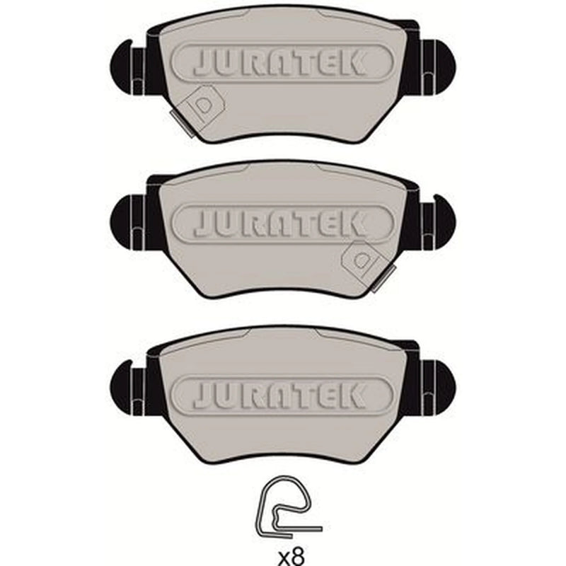 Juratek Rear Brake Pad Set fits Opel Astra G 1998-2005 1.2 1.4 1.6 1.7 1.8 2.0