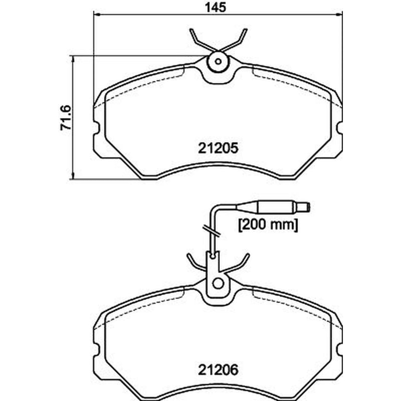 DON Front Brake Pad Set fits Citroën C25 1981-1994 2.5