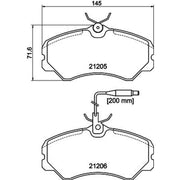 Mintex Front Brake Pad Set fits Citroën C25 1981-1994 2.5