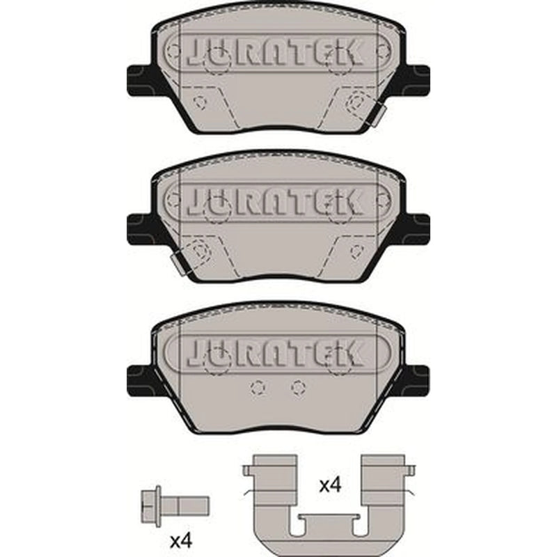 Juratek Front Brake Pad Set fits Fiat Tipo 2015-2020 1.0 1.3 1.4 1.6