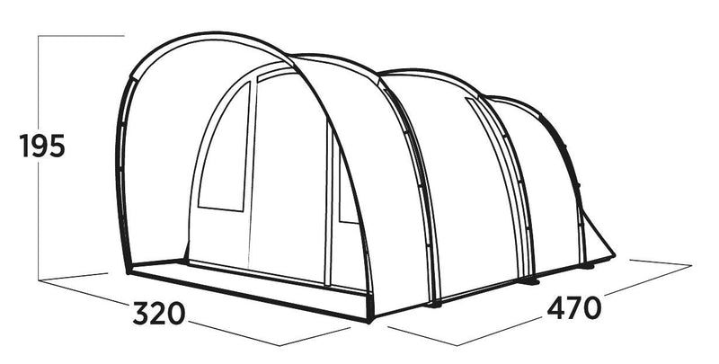 Easy Camp Skarvan 5 Pole Tent Blue 5 Person Easy Camp - Dynamic Drive