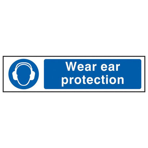 Scan Wear Ear Protection - PVC Sign 200 x 50mm Scan - Dynamic Drive