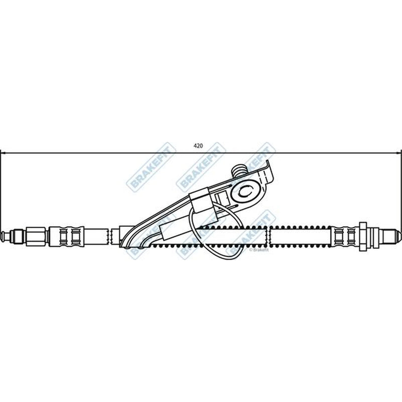 Apec Brake Hydraulic Hose Line Front Left fits Ford Mpv 1996-2003 1.3 1.8