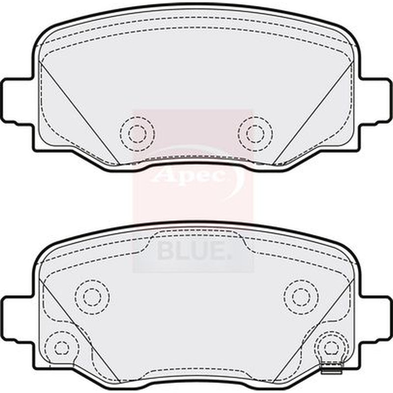 Apec Rear Brake Pad Set fits Abarth 500E 2023 on