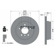 Textar 2 x Vented Rear Brake Discs 92154903-x2