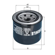 Mahle Engine Oil Filter fits Suzuki Gsx-R 1985-1987
