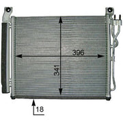 Mahle Air Conditioning Condenser fits Kia Picanto I 2004-2011 1.0 1.1