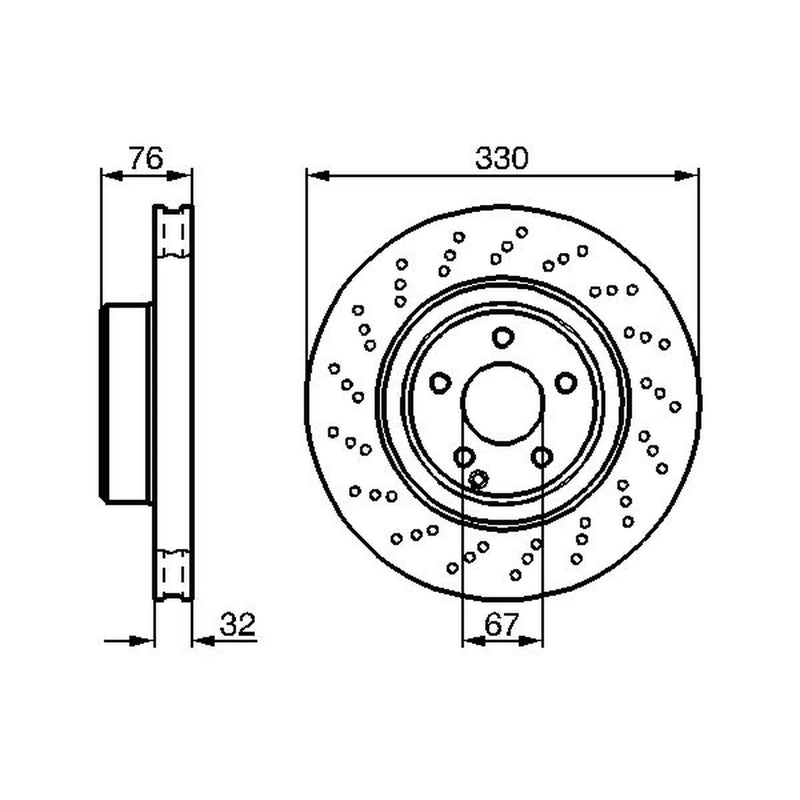 Bosch Front Brake Vented Discs & Pads fits Mercedes-Benz S-Class 1998-2005
