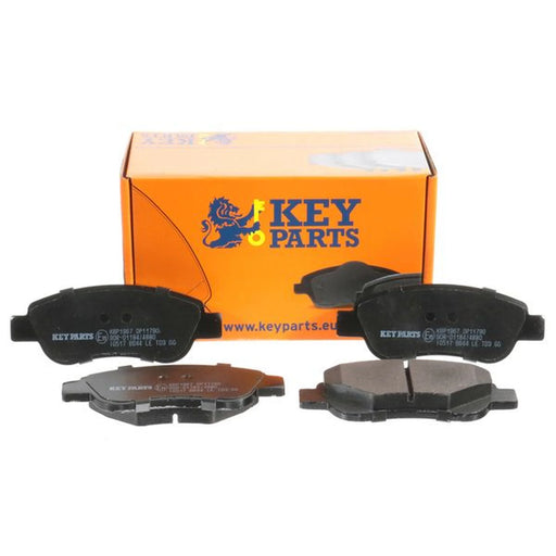Key Parts 4 x Front Brake Pad Set fits Citroën C1 2005-2014 1.0 1.4
