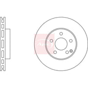 Apec 2 x Vented Front Brake Discs DSK2195-x2