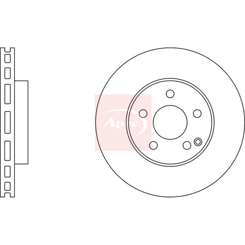 Apec 2 x Vented Front Brake Discs DSK2195-x2