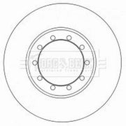 Borg & Beck Front & Rear Brake Discs & Pads fits Ford Transit Tourneo Bus