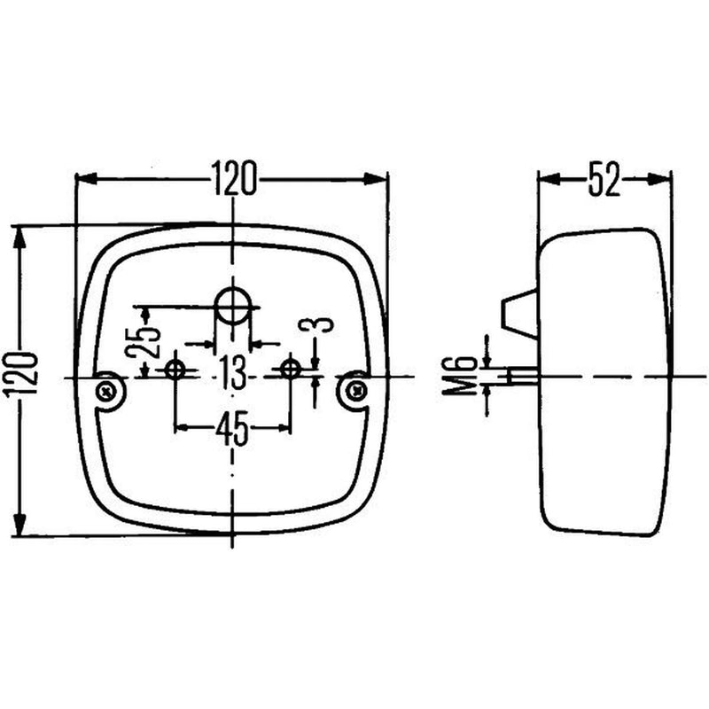 Hella Tail Light / Lamp P21W Right