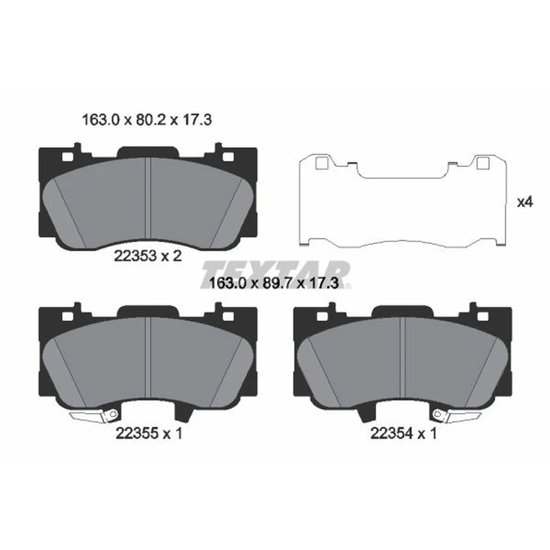 Textar Front Brake Pad Set 2235301