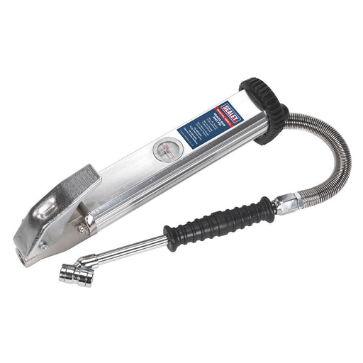 Sealey Tyre Inflator Long Type with Twin Push-On Connector SA39 Sealey - Dynamic Drive