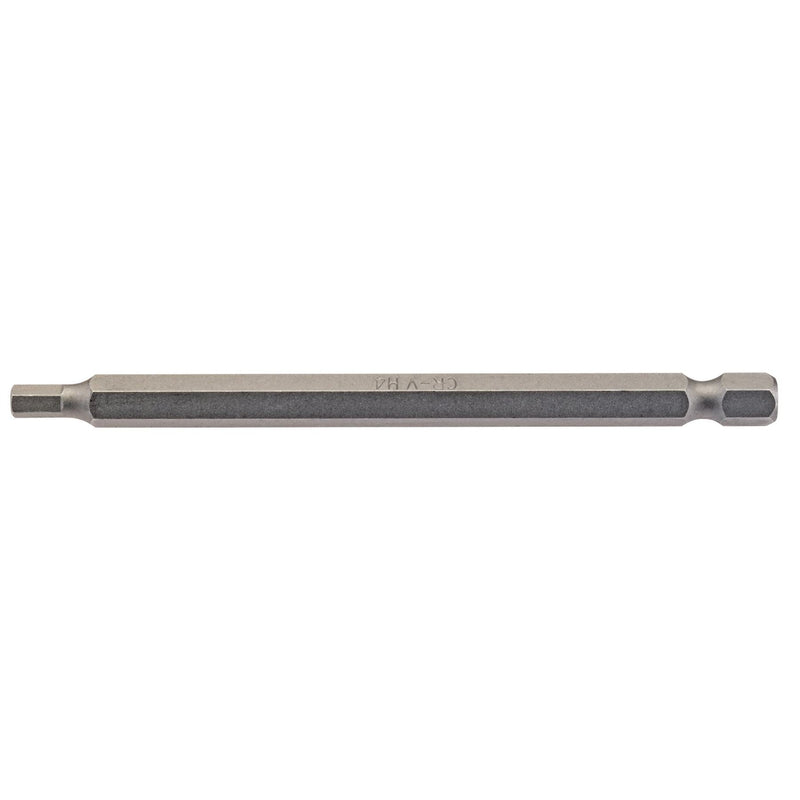 Draper Hexagonal Insert Bit, 4mm, 1/4" Hex, 100mm Long (Pack of 1) 64373 Draper - Dynamic Drive