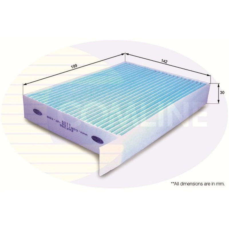 Comline Cabin Air Filter (Pollen Filter) fits Opel Agila B 2008-2014 1.0 1.2 1.3