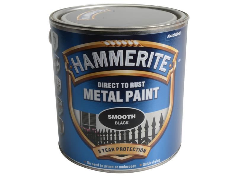 Hammerite Direct to Rust Smooth Finish Metal Paint Black 2.5 Litre Hammerite - NN4 Online