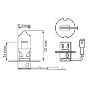 Bosch Car Light Bulb H3 PK22s 24V 70W