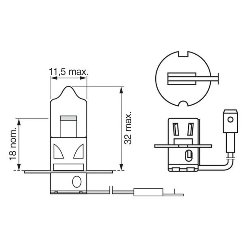 Bosch Car Light Bulb H3 PK22s 24V 70W