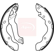 Apec Brake Shoe Set Axle Kit fits Hyundai Accent II 2000-2006 1.5