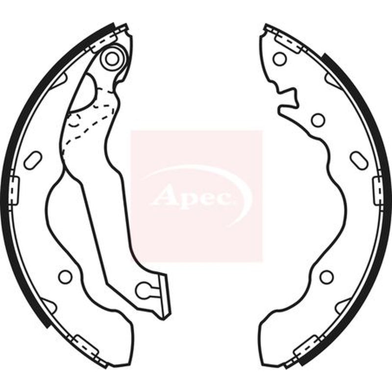 Apec Brake Shoe Set Axle Kit fits Hyundai Accent II 2000-2006 1.5
