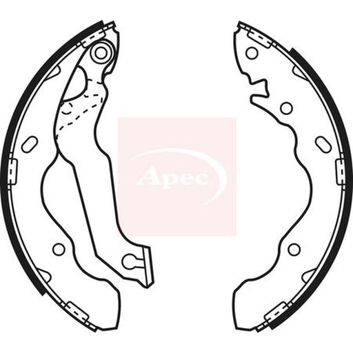 Apec Brake Shoe Set Axle Kit fits Hyundai Accent II 2000-2006 1.5