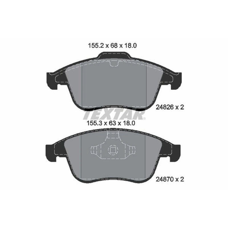 Textar Front Brake Pad Set 2482601