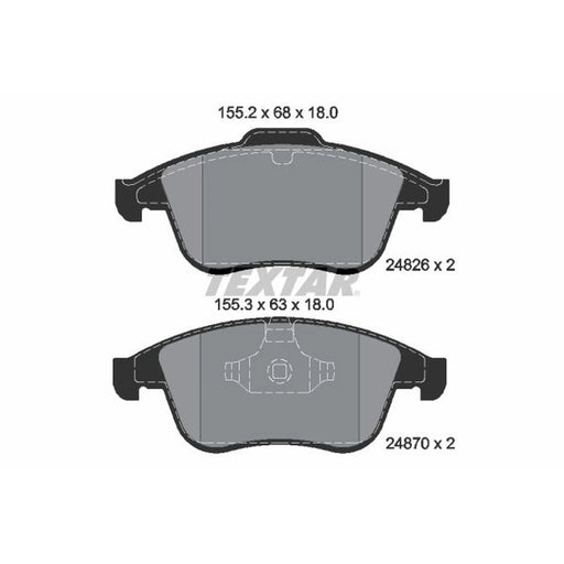 Textar Front Brake Pad Set 2482601