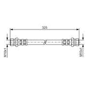 Bosch Brake Hydraulic Hose Line Front fits Kia Rio I 2000-2005 1.3 1.5