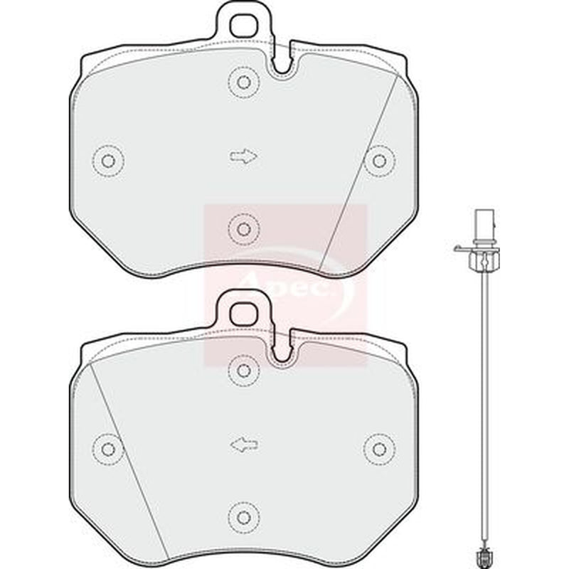 Apec Front Brake Pad Set fits Audi A6 C6 2008-2010