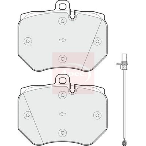 Apec Front Brake Pad Set fits Audi A6 C6 2008-2010