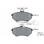 Textar Front Brake Pad Set 2016805