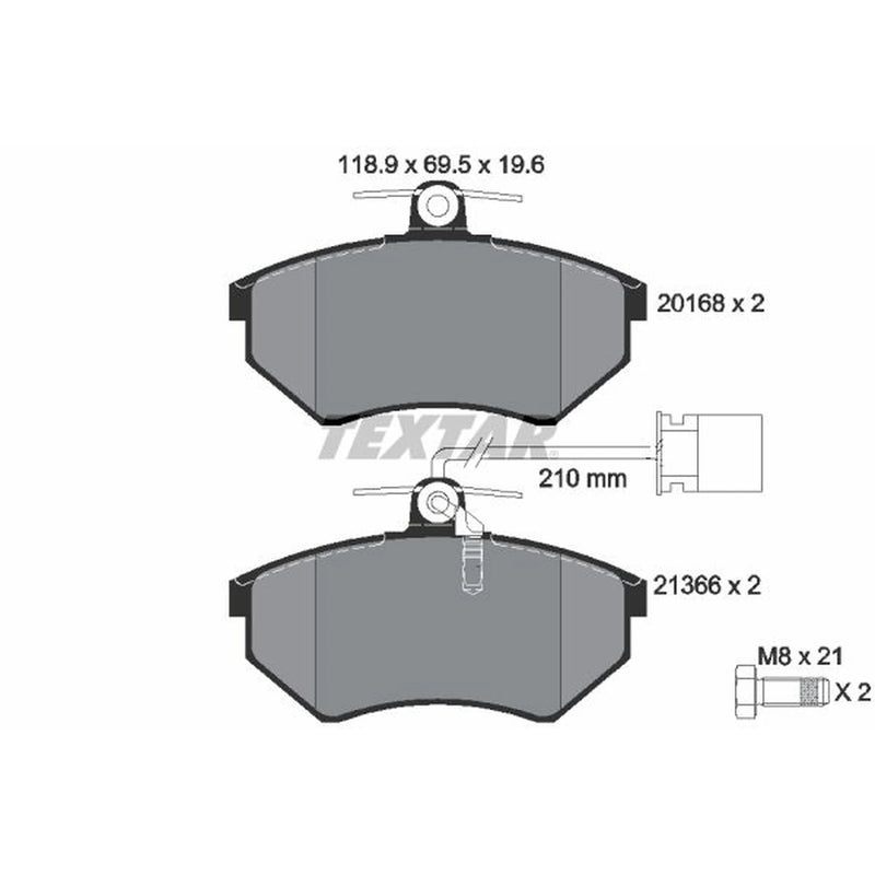 Textar Front Brake Pad Set 2016805