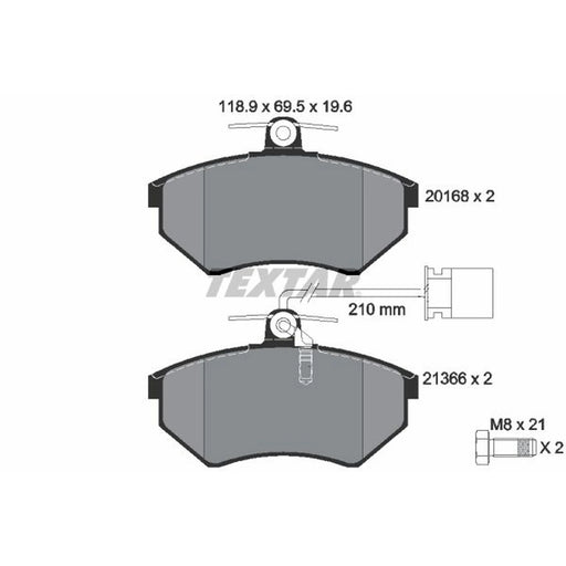 Textar Front Brake Pad Set 2016805