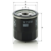 MANN-FILTER Engine Oil Filter fits Opel Ascona C 1987-1988 2.0