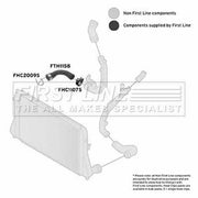 First Line Intercooler Turbo Charge Air Hose fits Audi A3 2003-2013 2.0