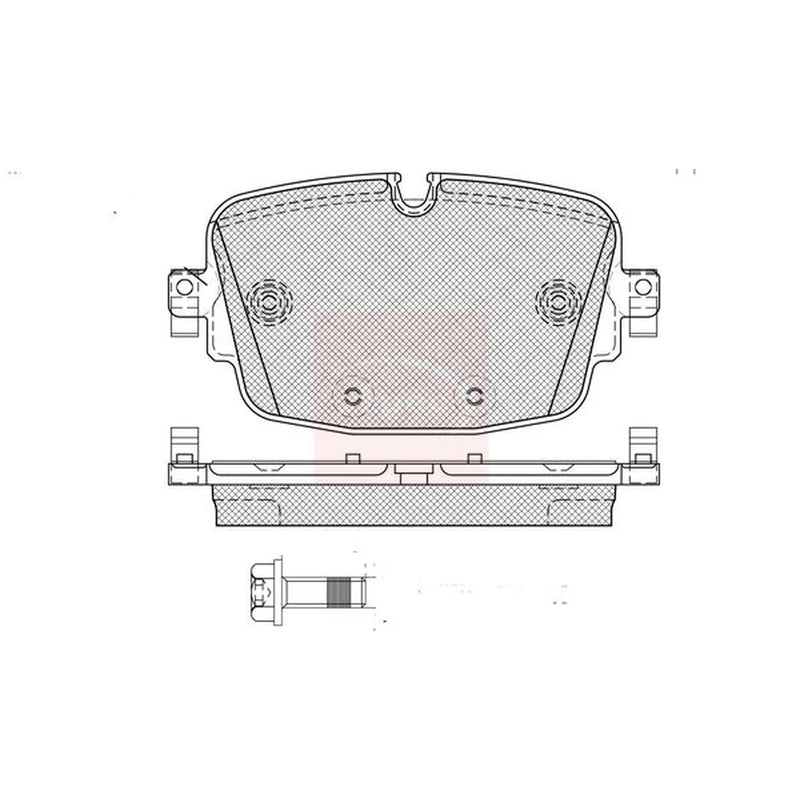 Apec Rear Brake Pad Set PAD2616