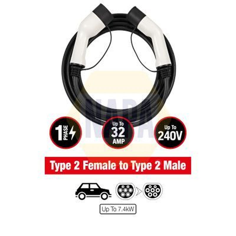 NAPA Electric Vehicle Charging Cable Charging plug type 2 fits Aiways U5 2020 on