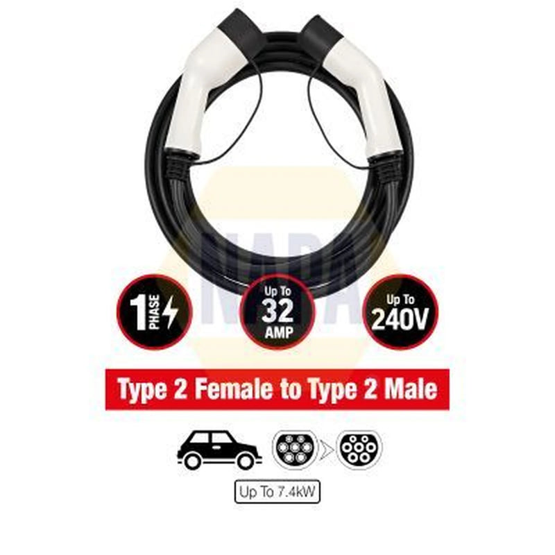 NAPA Electric Vehicle Charging Cable Charging plug type 2 NEC107