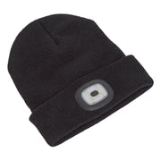 Sealey Beanie Hat 4 SMD LED USB Rechargeable LED185 Sealey - Dynamic Drive