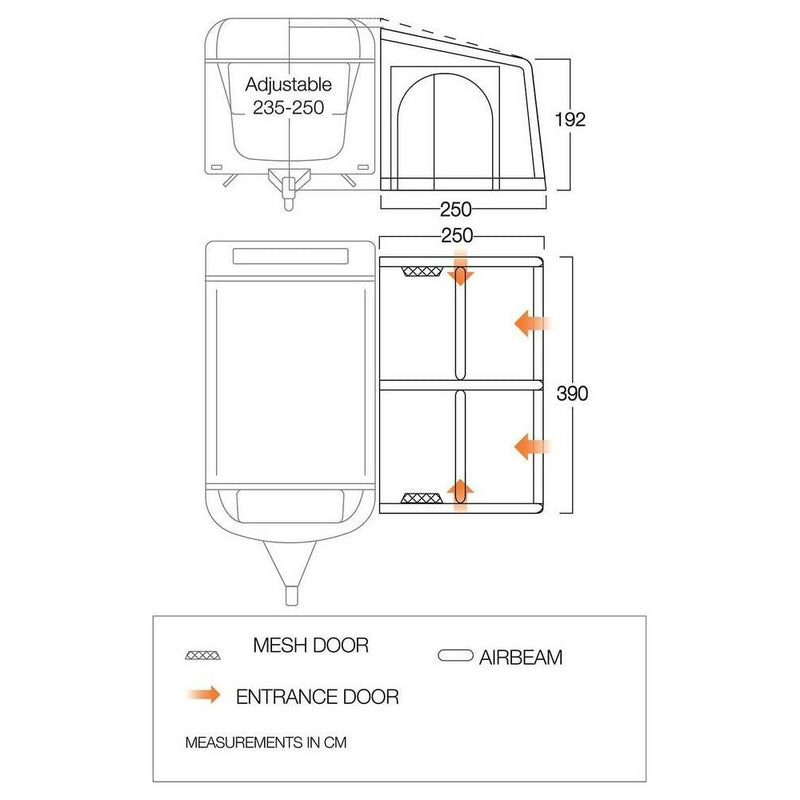 Vango Balletto Air 390 Elements Shield Caravan Awning Vango - Dynamic Drive