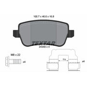 Textar Rear Brake Pad Set 2434801