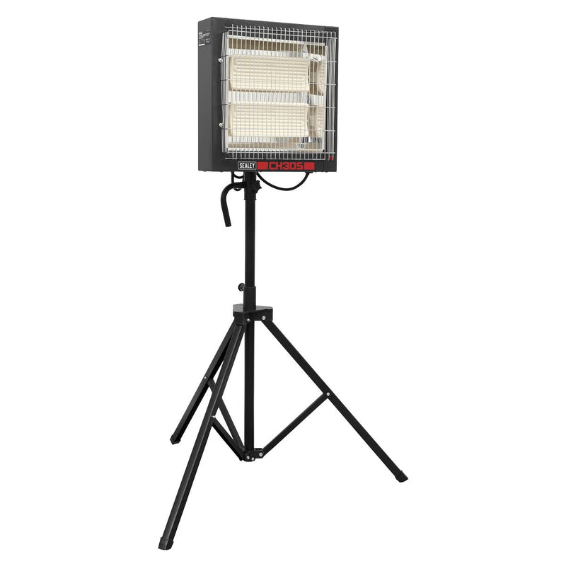 Sealey Ceramic Heater with Telescopic Tripod Stand 1.4/2.8kW 230V Sealey  - Dynamic Drive