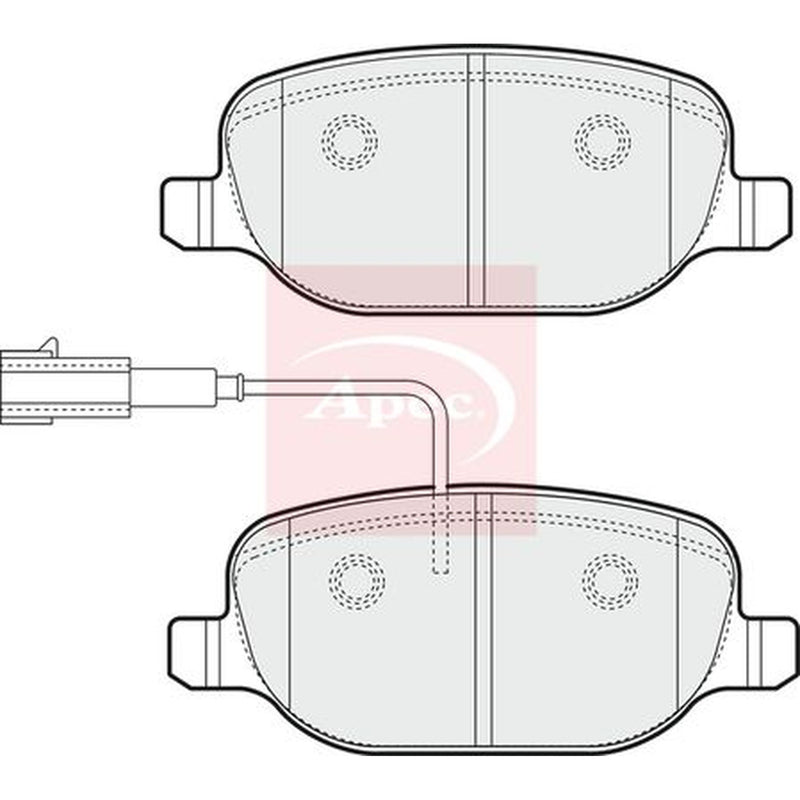 Apec Rear Brake Discs & Pads fits Alfa Romeo Giulietta 2010-2020 1.4 1.6 1.8 2.0