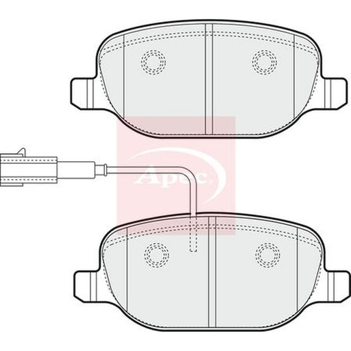 Apec Rear Brake Discs & Pads fits Alfa Romeo Giulietta 2010-2020 1.4 1.6 1.8 2.0