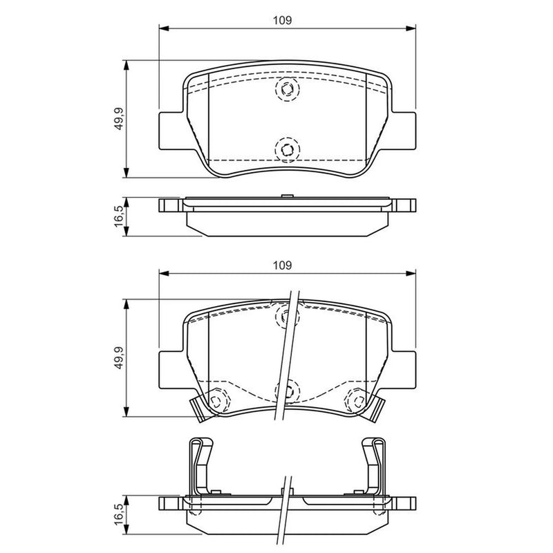 Bosch Front & Rear Pads fits Toyota Avensis 2008-2018 1.6 1.8 2.0